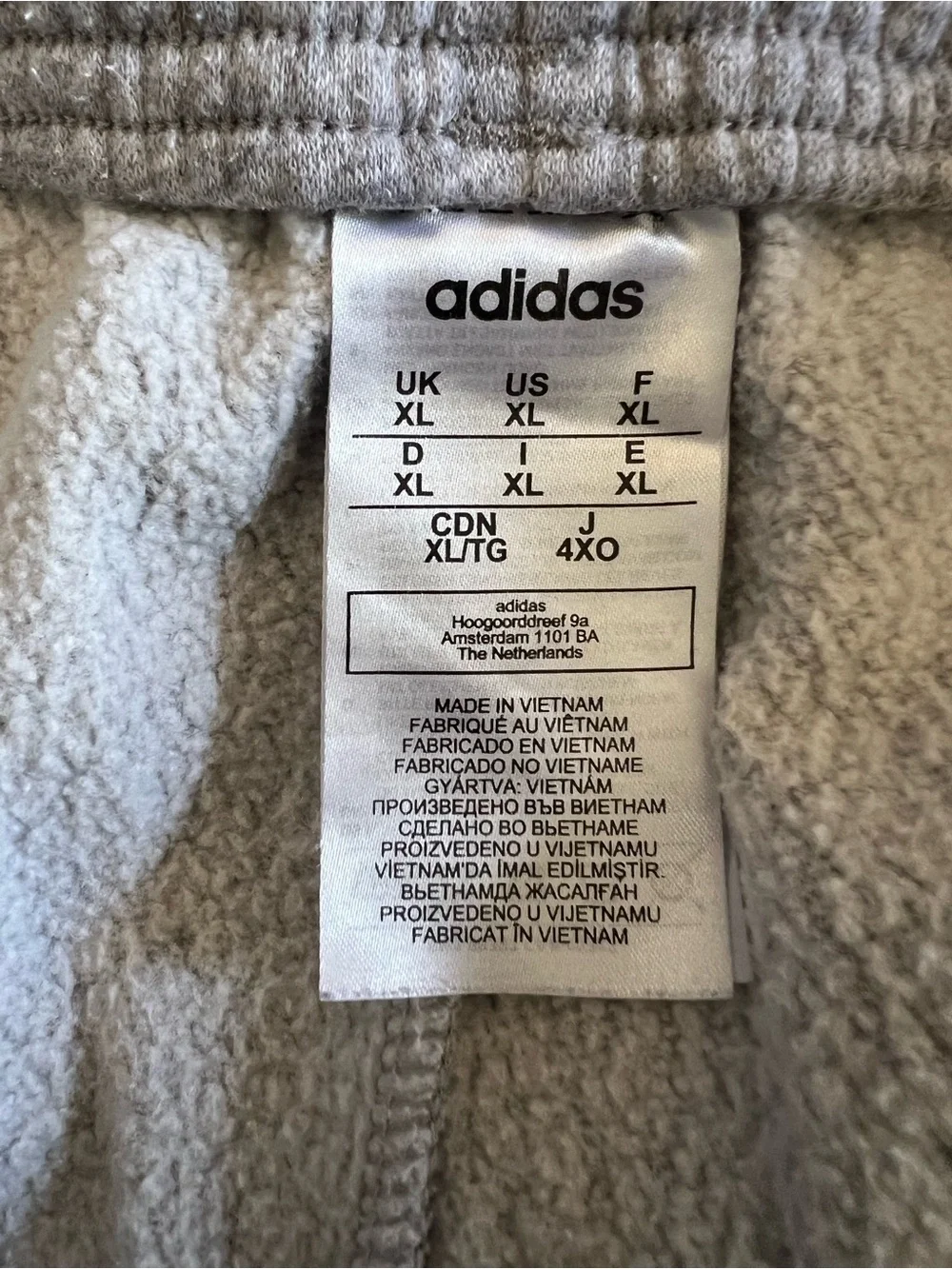 adidas Gray Jogger Sweatpants with Black Side Stripes